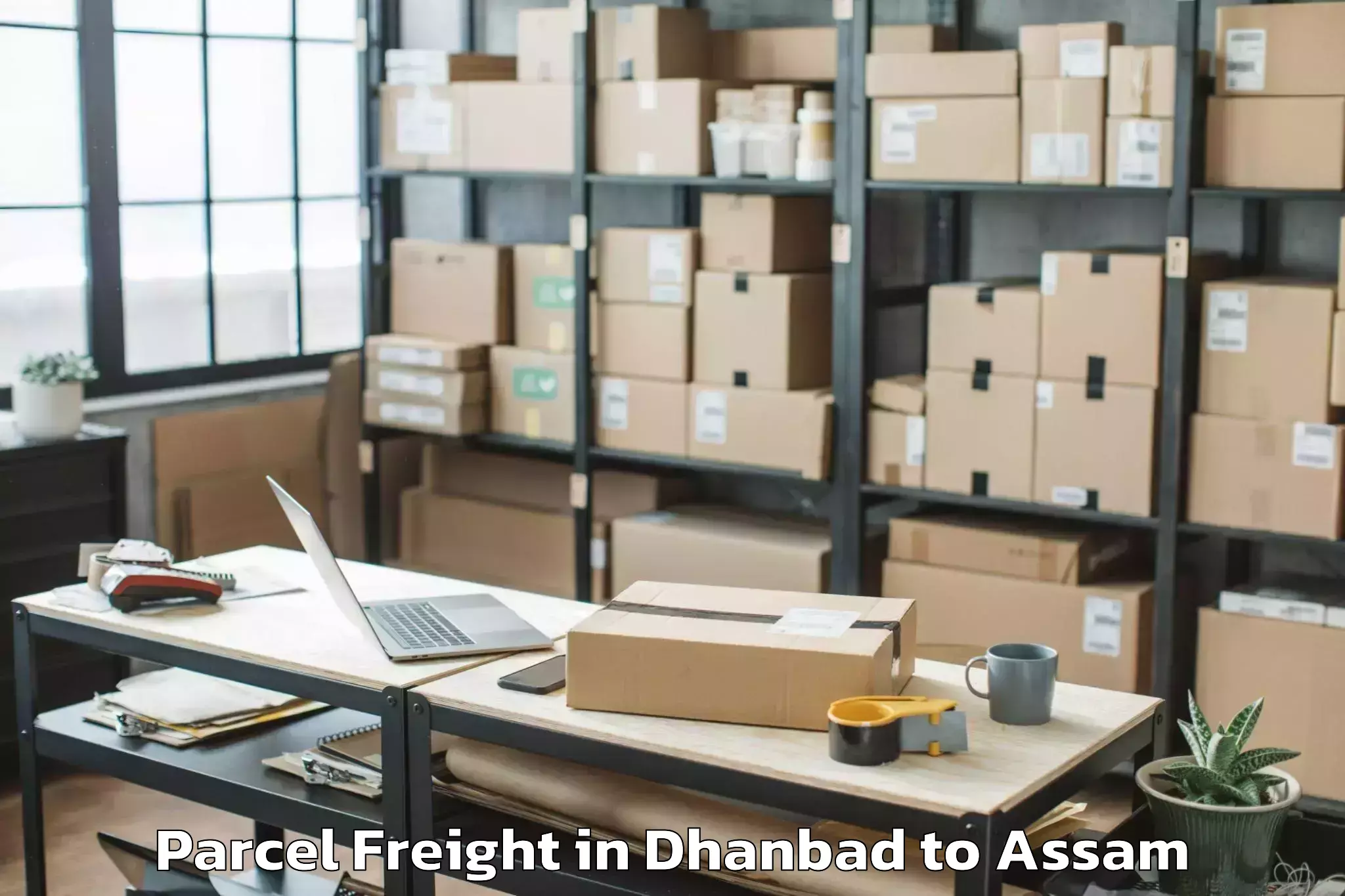 Top Dhanbad to Mirza Kamrup Parcel Freight Available